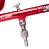 Modellező mini airbrush festékszóró 0,3 mm-es fúvókával B-130 Double Action Red mini