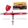 Modellező mini airbrush festékszóró 0,3 mm-es fúvókával B-130 Double Action Red mini