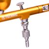 Modellező mini airbrush festékszóró 0,3 mm-es fúvókával B-130 Double Action GOLD mini