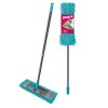 Mikroszálas lapos MOP hosszú szálakkal és 120cm-es teleszkópos nyéllel SALSA - YORK - CLEAN HOUSE