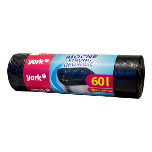 Erős szemeteszsákok 60 liter / 10db STRONG - YORK - CLEAN HOUSE