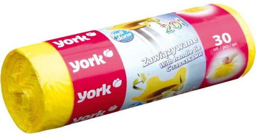 Köthető füles szemeteszsákok  20 liter / 30db - YORK - CLEAN HOUSE