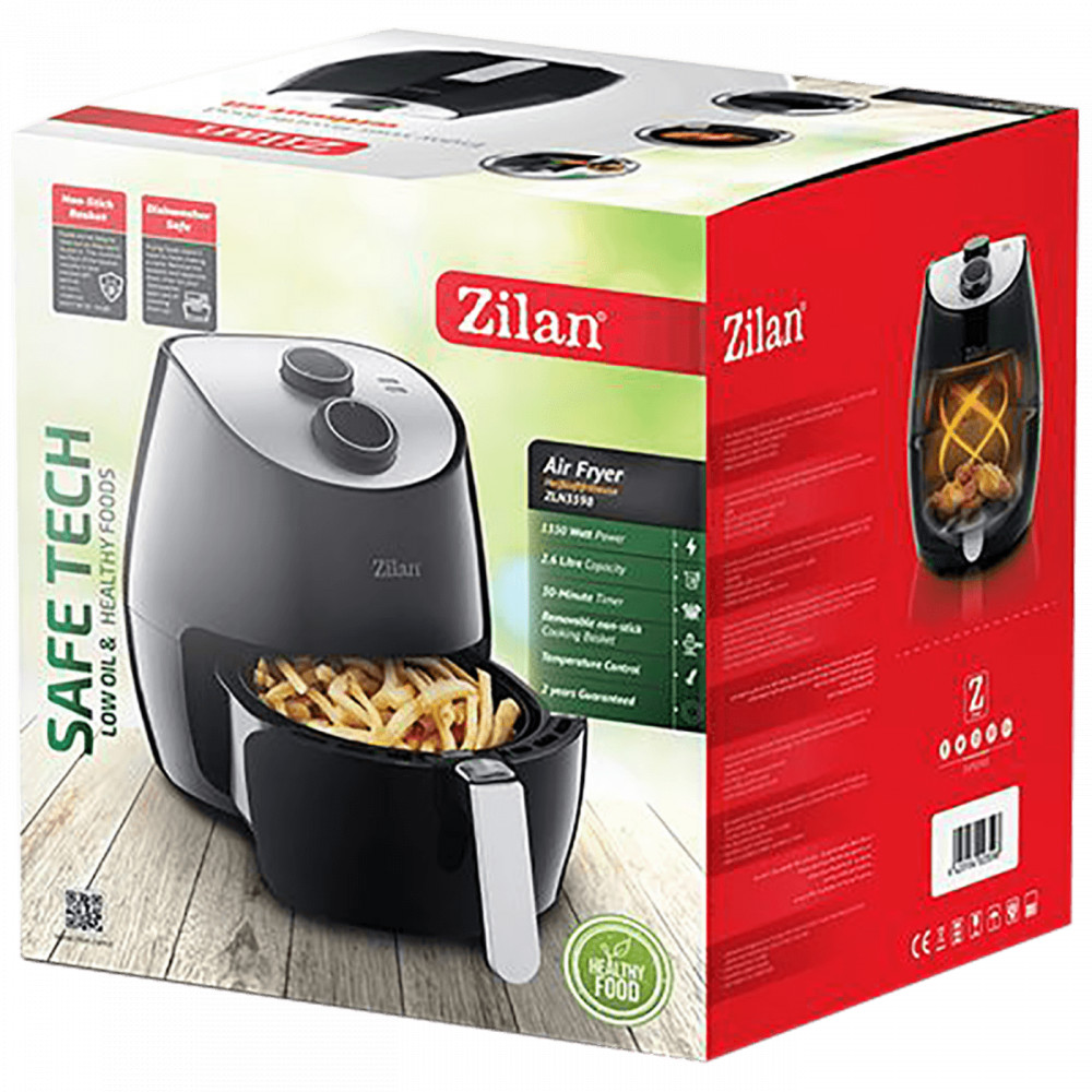 Zilan Forrólevegős sütő, air fryer, 1350 W, 2,6 liter - ZLN3598 termék 2. képe