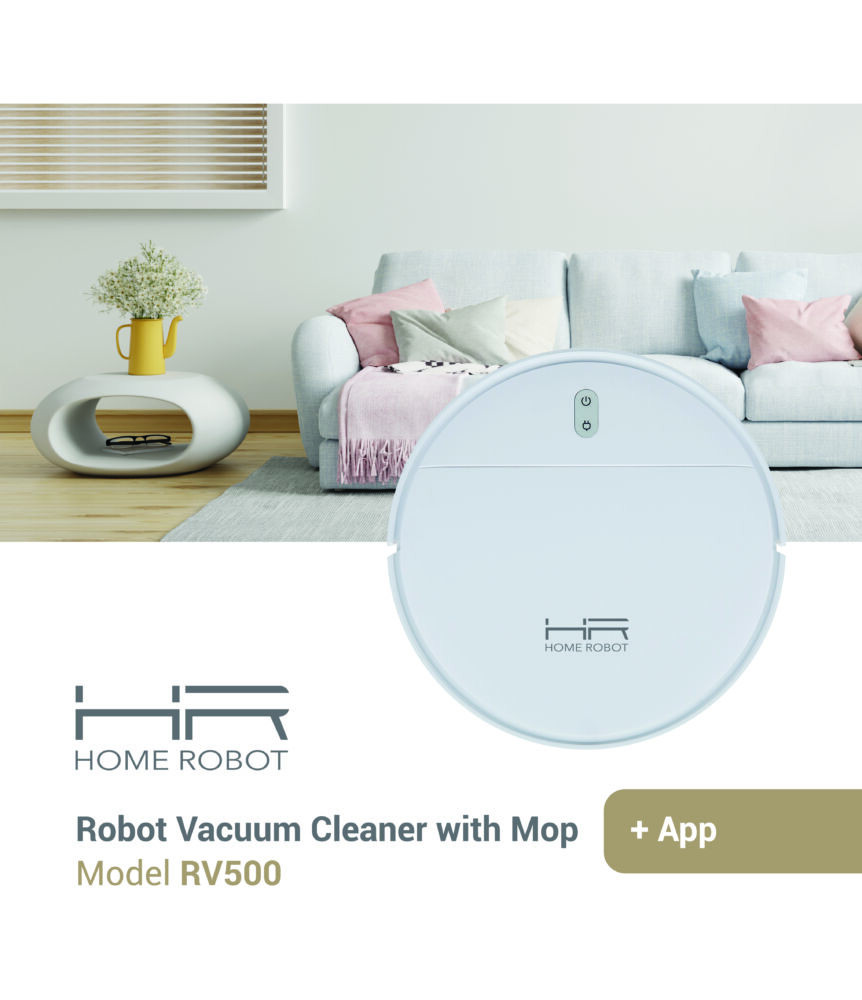 HOME ROBOT RV500 Intelligens robotporszívó, nedves-száraz, HEPA szűrő, applikációval - FEHÉR termék 2. képe