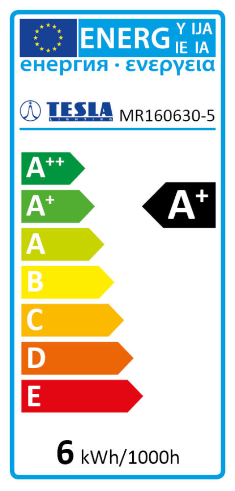 Tesla - LED izzó, MR16, 6W, 12V, 470lm, 3000K, 100° termék 2. képe